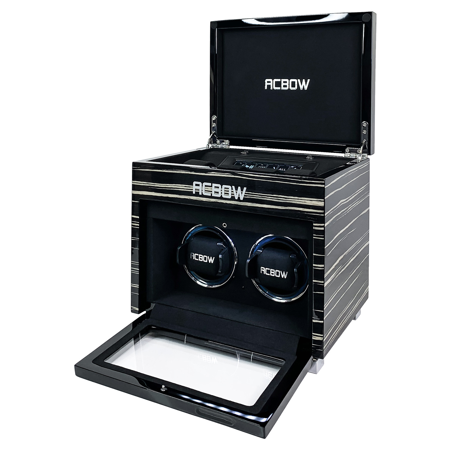 Tủ xoay đồng hồ cơ ACBOW cao cấp 2 xoay + 4 tĩnh kèm remote - màn hình cảm ứng - đèn LED giá rẻ