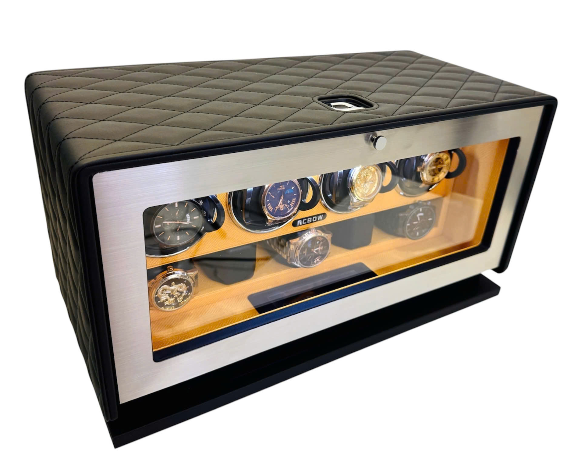 tủ hộp xoay đồng hồ cơ chính hãng acbow 4 xoay 5 tĩnh có khóa vân tay cao cấp