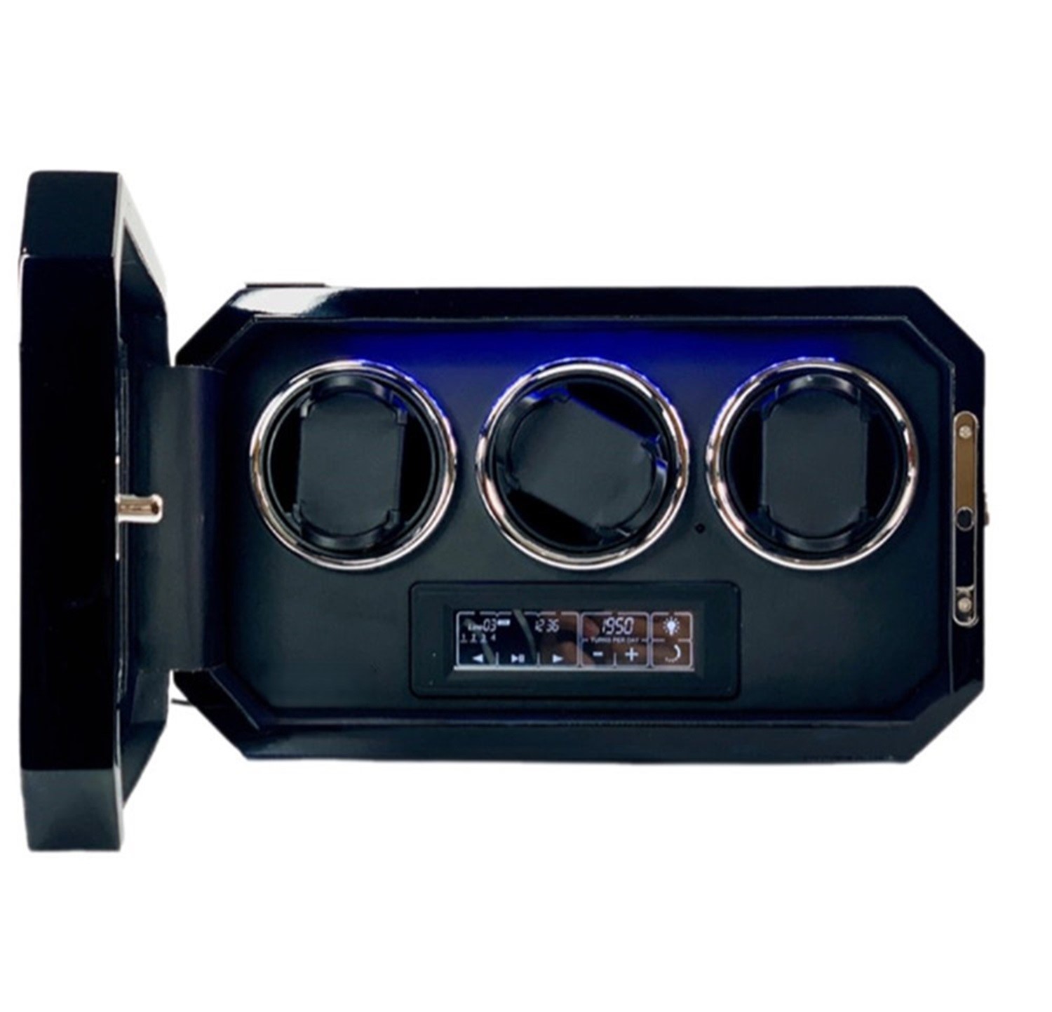 hộp xoay đồng hồ cơ chính hãng acbow 3 ngăn xoay khóa vân tay cao cấp
