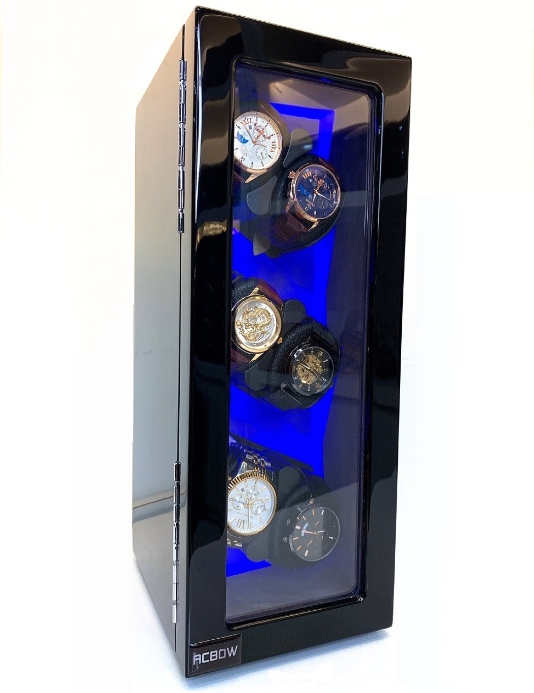 Tủ xoay đồng hồ cơ lên dây cót 6 ngăn đồng hồ ACBOW nhỏ gọn cao cấp